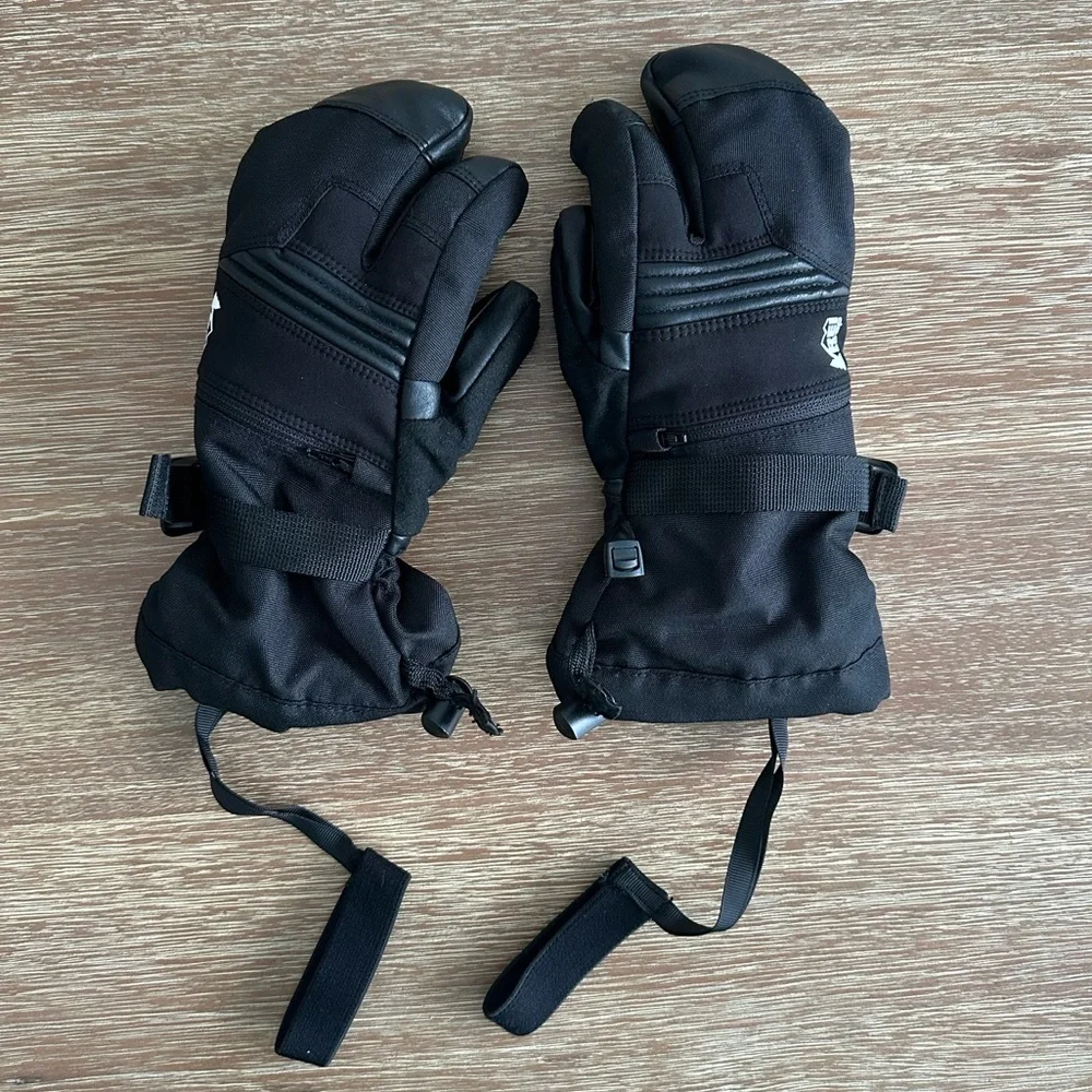 REI Co-op Kids’ Black Waterproof Insulated Mittens Gloves Size M